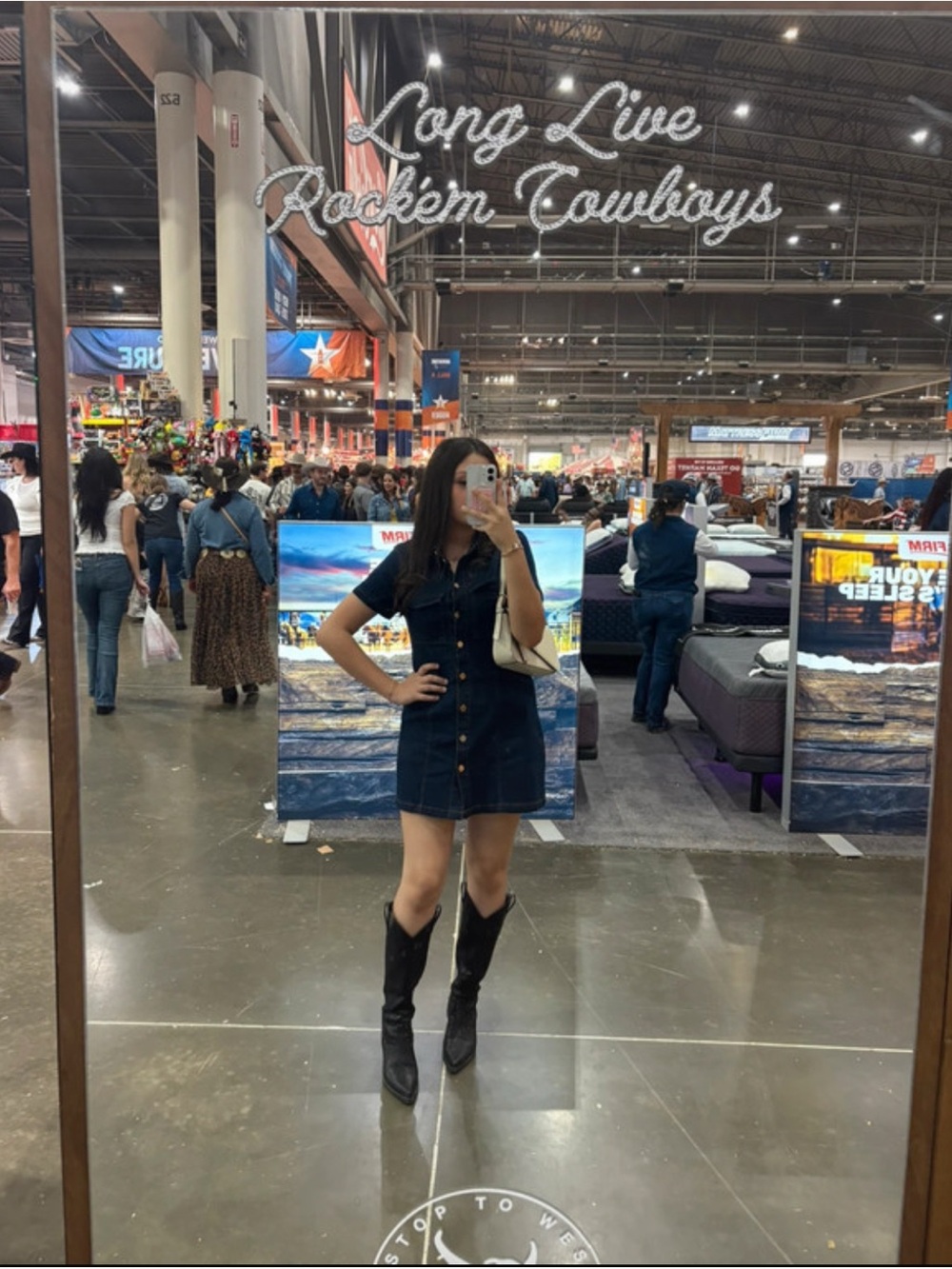 Dark denim mini dress